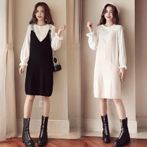 Net red pregnant woman dress tide fashion foreign hot mom spring and autumn shirt sweater skirt personality small fragrant style set