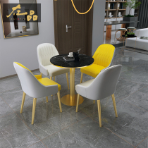 In-product negotiation table and chair reception round table four people discuss Office table and chair milk tea shop leisure table and chair