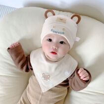 Baby hat spring and autumn male baby autumn and winter go out pullover hat female cotton cute full moon newborn baby cap