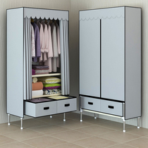 Simple wardrobe Household bedroom rental room Common wardrobe Single small dormitory Modern simple childrens storage cabinet