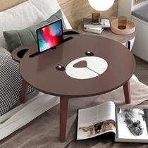 Household lazy table bed childrens table cute cartoon small table bedroom study folding table laptop desk
