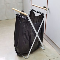 Nordic style ins creative simple living room kitchen folding garbage rack Outdoor large garbage bag storage rack hanging