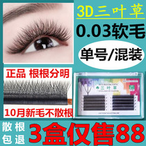 Xiangruier 0 03 Clover eyelash grafting 3D fairy flower one second flowering thick planting false eyelashes super soft yy type