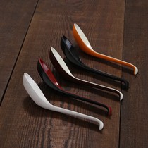 Hotel plastic spoon household colored melamine long-handled hook spoon imitation porcelain ramen spicy hot commercial small soup spoon spoon spoon