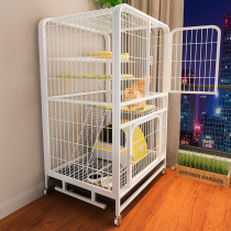  Cat cage household large free space with toilet integrated kitten small villa two floors indoor does not occupy an area