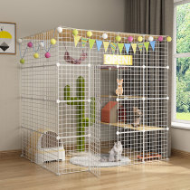  Cat cage villa large free space Household cat large can put cat litter basin Indoor large luxury cat house
