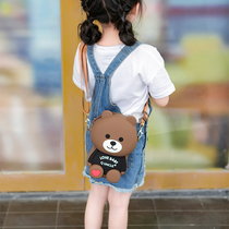 next alice new childrens shoulder bag bear fashion girl bag cute baby Princess shoulder bag