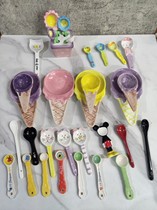Ceramic hamster ice cream spoon flower measuring spoon Easter bunny spoon pet creative cartoon spoon cute