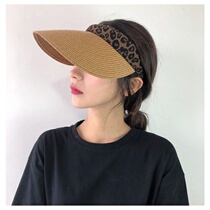  Hat womens summer empty top hat sun hat Korean fashion trend sun hat big eaves straw hat beach BAO WEN
