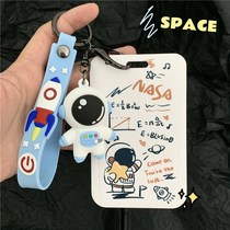 Japanese bus card protection cover student meal card campus work certificate ins air door card cover key chain one female