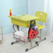 School desks Primary school students desks and chairs training tutoring class lifting children study table and chairs suit Home writing desk school