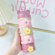Infant milk powder box portable out-of-the-way food supplement baby sub-packed multi-layer rice powder box sealed milk powder storage tank
