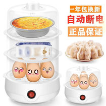 Boiled Egg Steamed Egg automatic power off mini-egg machine Small home breakfast Steamed Egg Spoon Multifunction Single Layer Double Layer