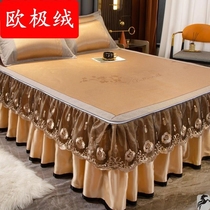 ins wind summer jacquard ice silk vines with air conditioning bed skirt type three sets mat removable mat 1 8 m bed mat