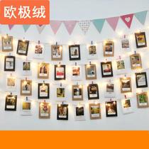 2021 New Creative Personality Photo Wall Trim Photo Frame Hanging Wall Combined Photo Wall Hemp Rope Clip Free to punch home