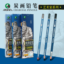 Marley charcoal pen painting Charcoal pencil sketch sketching Sketch carbon pen special soft medium hard art students special professional C7310 artist feel smooth