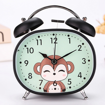 Large alarm clock charging smart small alarm clock students with silent bedside luminous cartoon children cute bedroom table table