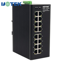 UTEK 100m Enhanced Lightning Protection 16 Port Ethernet Switch Redundancy UT-6516E