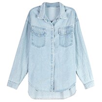 Pregnant Woman Jacket Spring Dress 2022 New Loose Denim Shirt Woman Medium Long Pregnant pregnant woman blouses Blouse Springtime Shirt Boomer