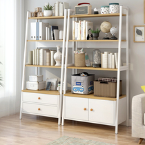 Living Room Shelving Ground Ins Wind Bedroom Bookshelves Containing Rack Cabinet Room Storage Racks Trapezoidal display shelf