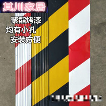 Galvanized iron fence skirting board Construction site outer frame warning belt Warning bar Red white yellow and black floor isolation belt