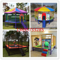 Kindergarten trampoline Outdoor childrens play equipment Amusement park square adult outdoor large sticky music trampoline