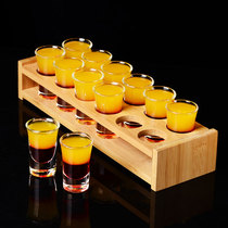 Bullet cup holder Wooden cocktail cup set One cup white wine cup B52 bar KTV cup holder Wine glass holder