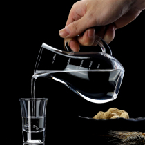 Liquor dispenser Red wine decanter household Hulk Zhu pot Road cup crystal glass ribbon scale wine cup set