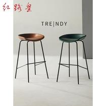 Bar stool modern minimalist home high bar chair designer model light luxury front desk chair Nordic plastic bar stool