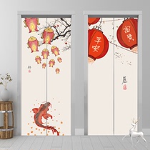 Chinese elevator auspicious door sticker door sticker creative decoration sticker entrance elevator entrance wall painting