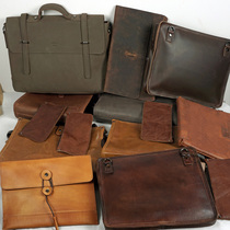 Factory Closure Package Foreign Trade Tail Single Genuine Leather Men Bag Retro Diagonal Satchel Head Layer Cow Leather Single Shoulder Bag Special Treatment Bag