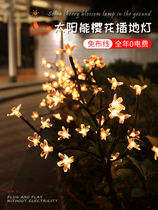 Solar Outdoor Grass Terrace Lamp Courtyard Ambience Light Garden Villa Decoration Ground lamp Waterproof View Cherry Blossom