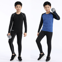 New Spring and Autumn Childrens Tight Boys Sports Set Basketball Football Running Fitness Training Base Quick Dry Clothes