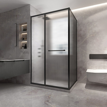 Original shower sliding door household glass door bathroom dry and wet separation very narrow toilet bath screen shower room partition pole