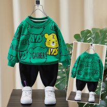 Boys blouses Chauchai Fashionable Personality Necropolis Spring Autumn New Children Boy Foreign Air T-Shirt Male Baby Spring Clothing T