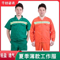 Summer landscaping work clothes short sleeve set sanitation cleaning work clothes short sleeve set cleaner long sleeve suit