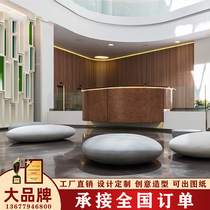 FRP leisure chair mall oval pebble seat Hotel creative simulation stone bench landscape rest chair