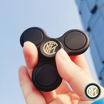 Inter Milan finger fingertip gyratory top three leaf metal rotary decompression small toy