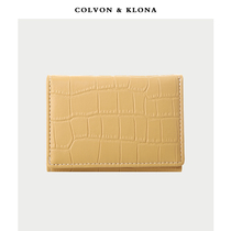 COLVON KLONA wallet Women summer short model 2021 new niche design lychee pattern coin purse bag women