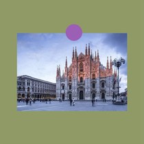 One postcard Italy Milan Cathedral homemade small card posters Decorative Hanging c8a91a05