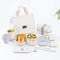 CAMUZ bamboo fiber lunch box for working family can heat the convenience box plastic seal Japanese cute lunch box