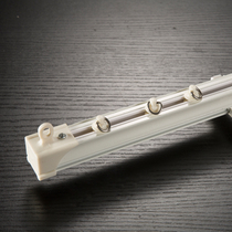 Ivory white ultra-thin curtain track pulley curtain rod aluminum alloy straight rail slide top mounted side rail slide