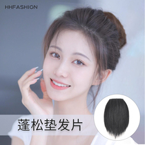 Pure hand-woven real hair top pad hair pad pad high hair piece wig piece straight hair piece no trace invisible invisible hair replacement piece