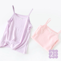 Modal girls suspenders Childrens summer thin inner wear vest Girls female baby knitted foreign style fashionable base