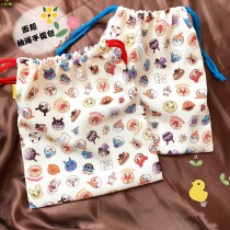 Japanese cartoon drawstring storage bag baby stroller hanging bag baby diaper bag snack bag