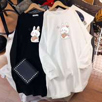 Pregnant womens autumn clothing sweatshirt Dress Spring Autumn blouses Long sleeves Long sleeves Fall Fashion money outside wearing jacket