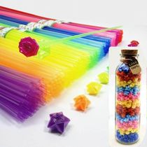 Girls heart folded star hose strip five-pointed star plastic tube handmade straw tube luminous Lucky Star