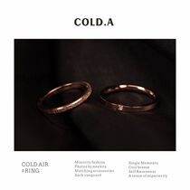 (COLD A) vow titanium ring does not fade high-level men and women to ring niche design tritium tail ring