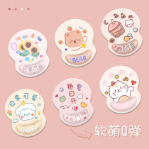 Silicone Creativity Cute Mouse Pad Wrists Girls Upholstered Guys New Desk Cushion Electric Race Minimun Text Ins Wind Computer Bracelet Individuality Wrist Cartoon Computer Keyboard Mat Memory Cotton
