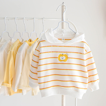 Baby sweatshirt Spring autumn tide 1-4-year-old boy foreign air beating undershirt children streaks spring dress blouses baby boy clothing